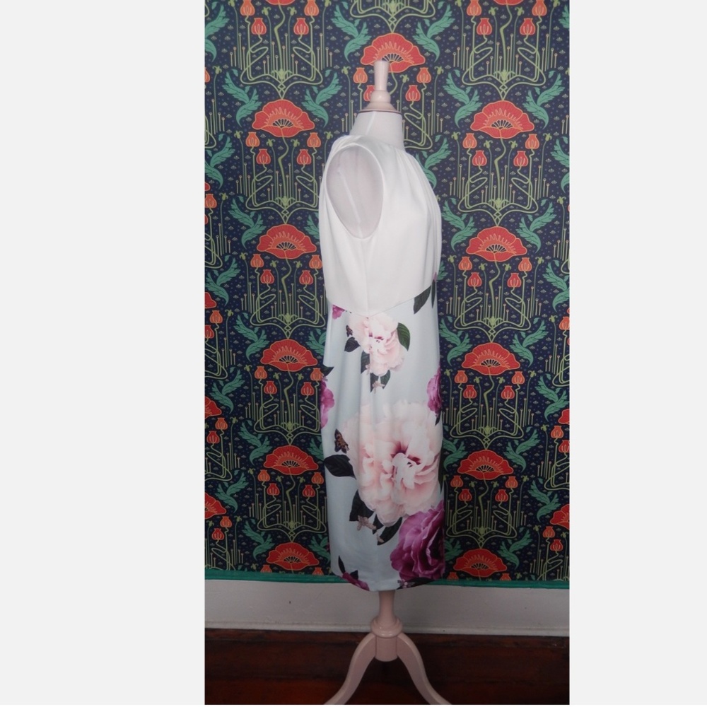 Ted Baker Annile Sheath Big Floral Print Spring Easter Dress Nwt 10 (Ted 4) - Picture 7 of 8